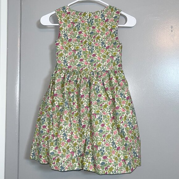 Mini Boden Girl's Linen Floral Dress Fully Lined with Net Skirt Size 7-8Y - Picture 6 of 7